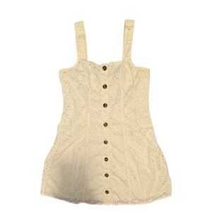 American Eagle Outfitters Lace Cream Mini Dress Medium